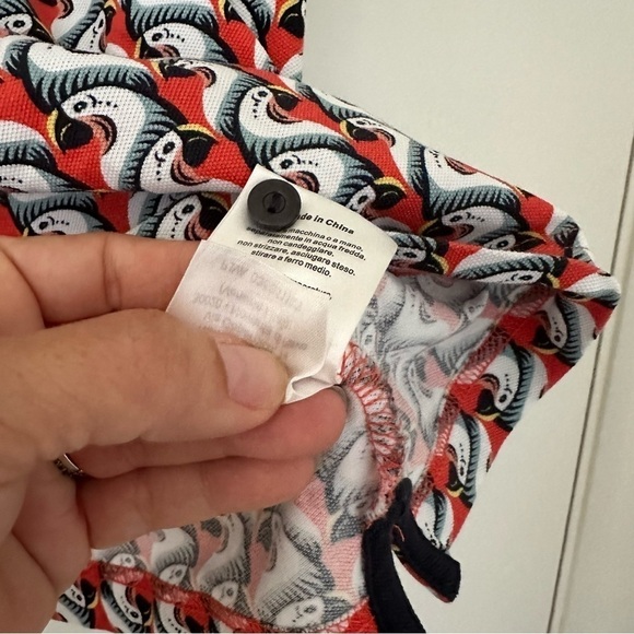 Sun 68 Bird Print Short Sleeve Polo Shirt - Picture 8 of 8